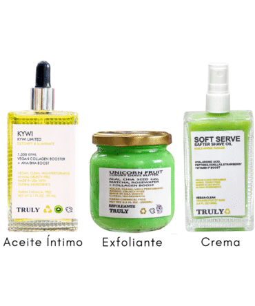 Combos Aceite Truly Exfoliante y Crema Kiwi