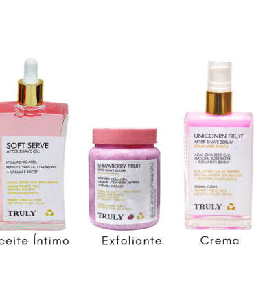 Combos Aceite Truly Exfoliante y Crema Fresa
